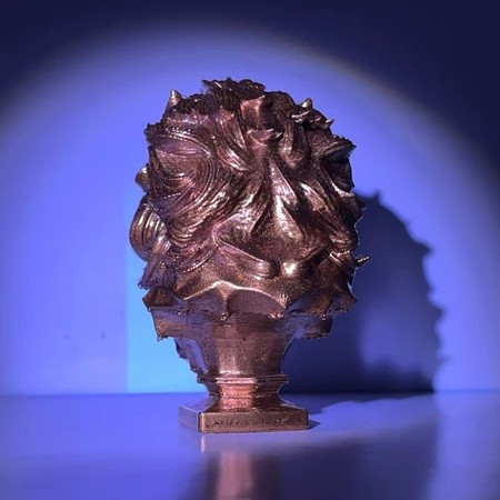 مجسمه کله شیر برنزی