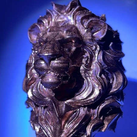 مجسمه کله شیر برنزی