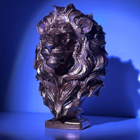 مجسمه کله شیر برنزی - ابعاد ۱۰ در ۷ در ۶ سانت - نماد قدرت و شجاعت