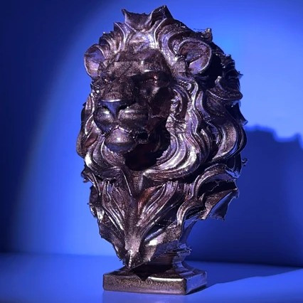 مجسمه کله شیر برنزی