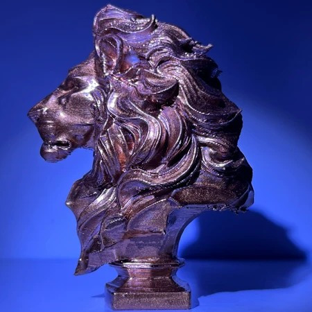 مجسمه کله شیر برنزی