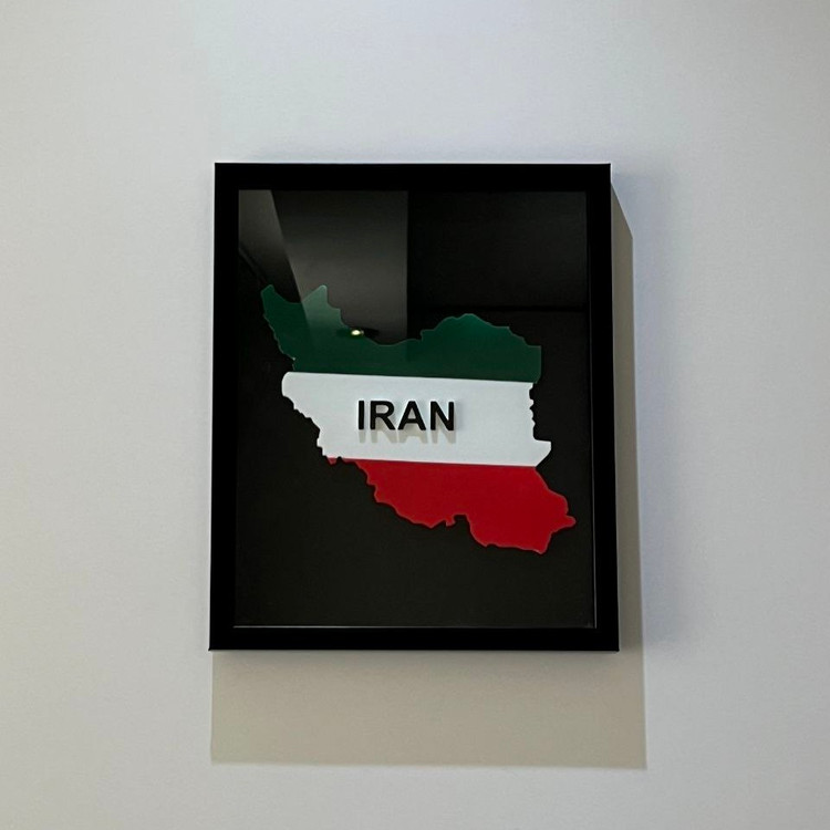 تابلو سه بعدی نقشه ایران