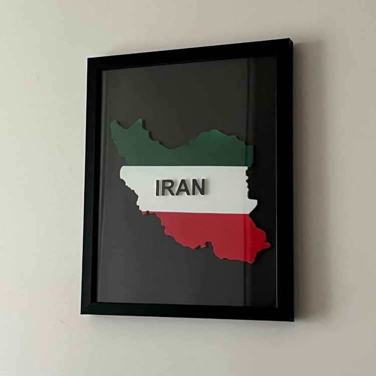 تابلو سه بعدی نقشه ایران