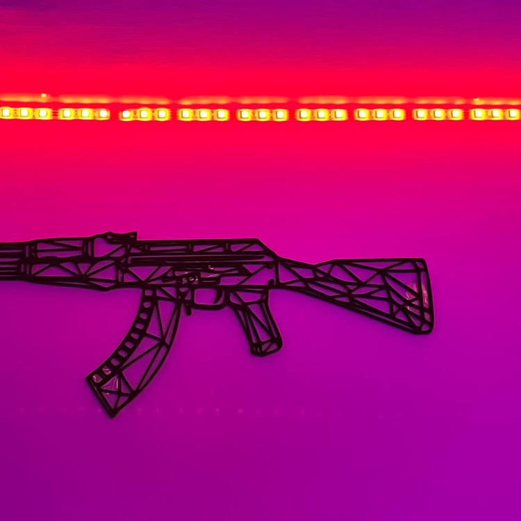 تابلو ماکت تفنگ AK47